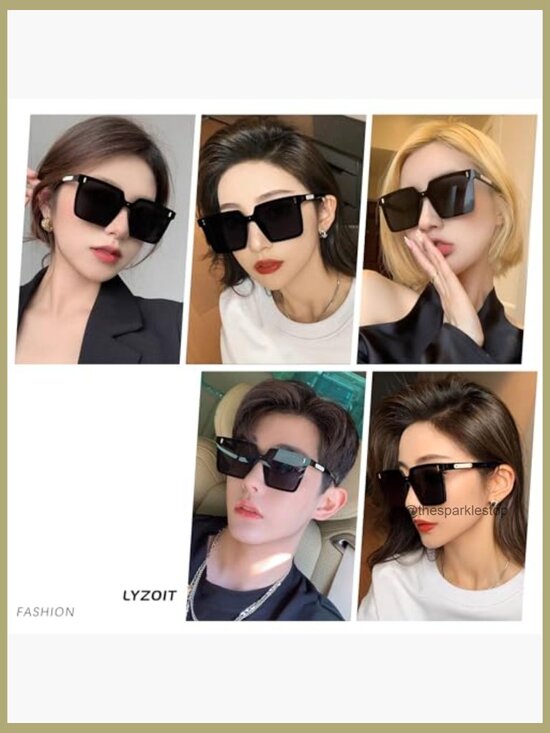 Oversized Square Rimless Sunglasses UV Protection Unisex main image 6